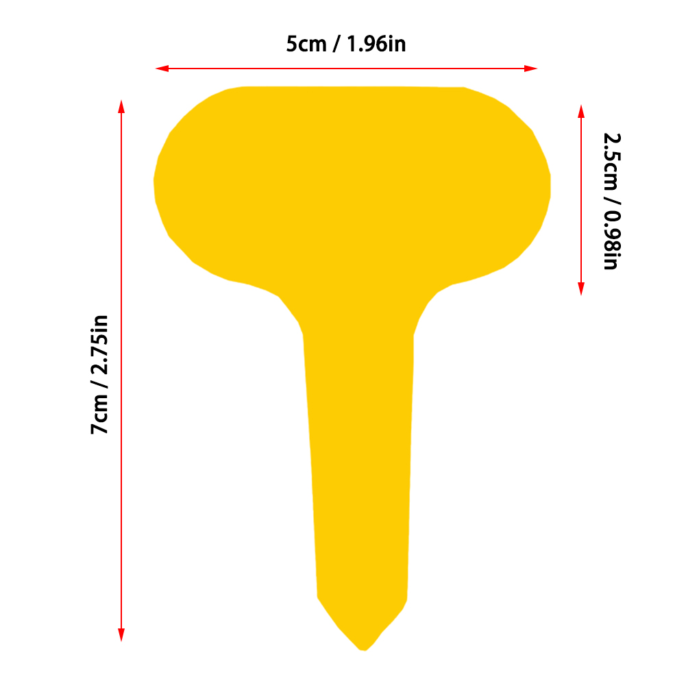 100pcs Gardening Plant Label Waterproof Plant Markers Plastic Insert Ground Card T-shaped Plant Lables Graines A Planter