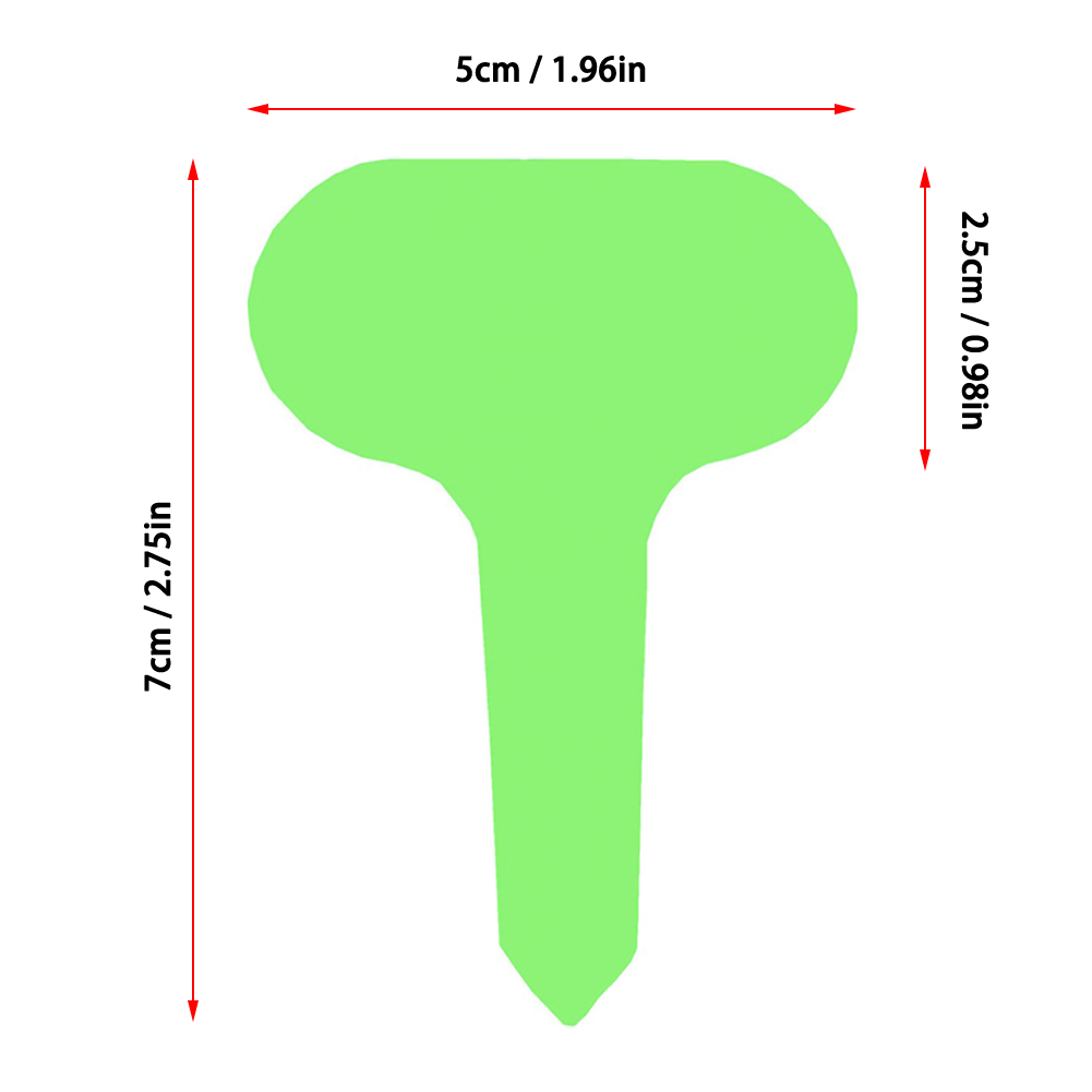 100pcs Gardening Plant Label Waterproof Plant Markers Plastic Insert Ground Card T-shaped Plant Lables Graines A Planter